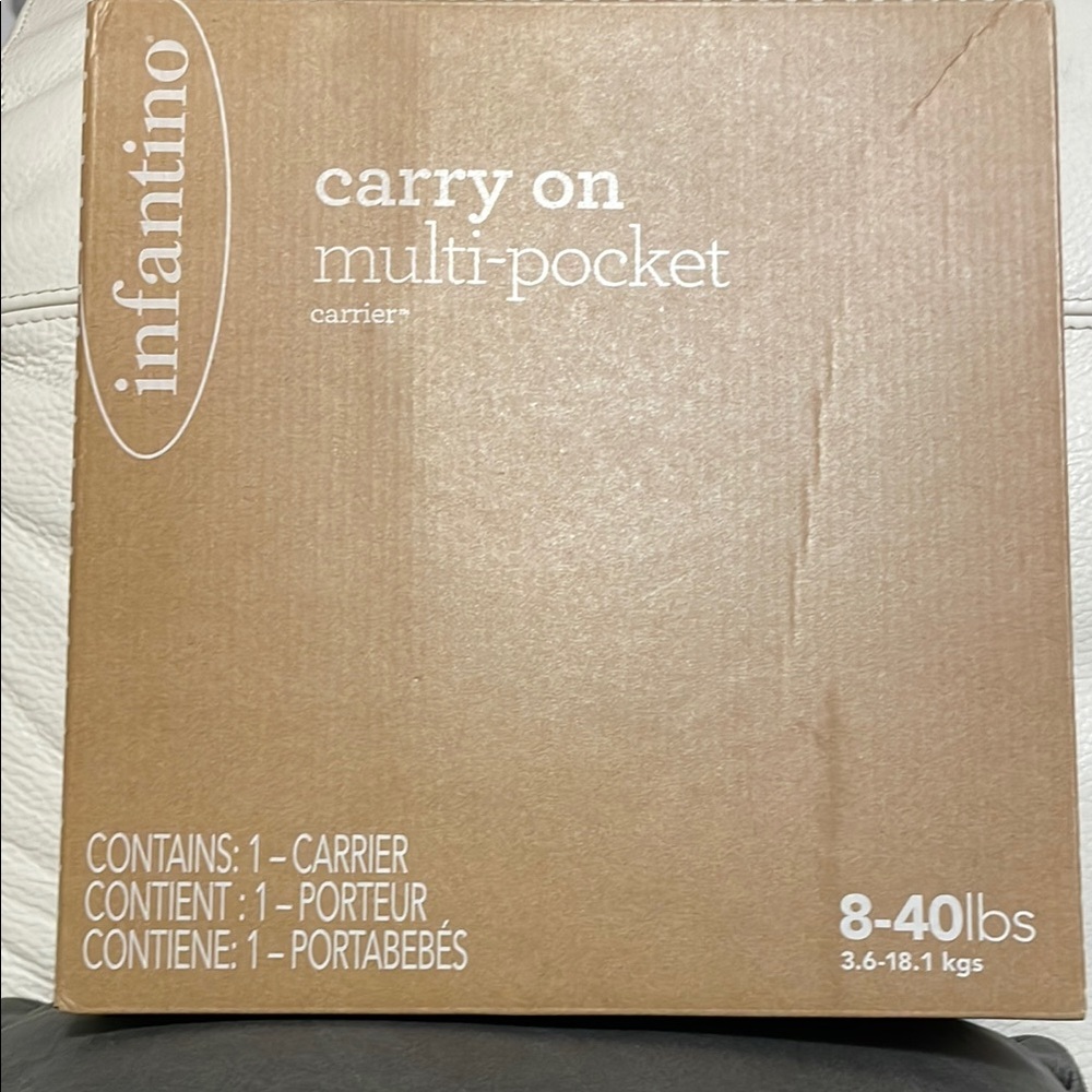 Infantino Brown Multi-Pocket Carry On